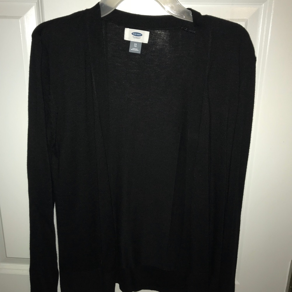 black cardigan